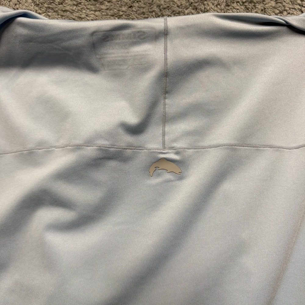 Simms Solarflex Hoodie Mens 2XL Blue Fishing UPF 50 Outdoor Lightweight Stretch - Picture 5 of 9